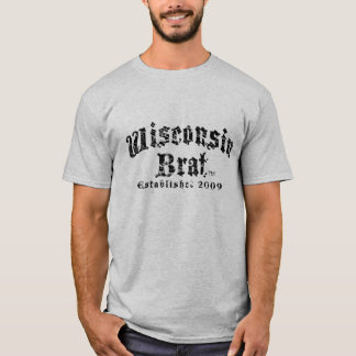 Wisconsin Bratmanar utslagsplats för kortärmad T-shirt
