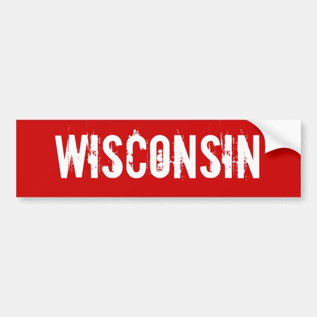 Wisconsin Bumper Sticker Bildekal (Framsidan)