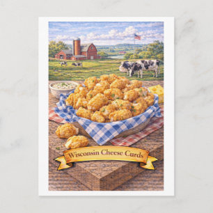 Wisconsin Cheese Curds (Amerikansk matserie) Vykort