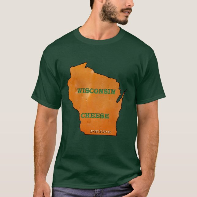 Wisconsin Cheese Pride Karta Manar Unisex TDZ T-Sh T Shirt (Framsida)