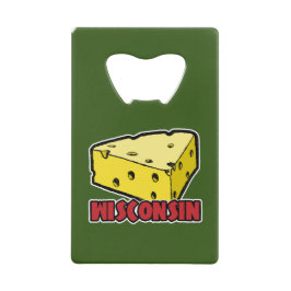 Wisconsin Cheese Wedge Kreditkort Flasköppnare