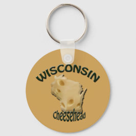 Wisconsin Cheesehead Cheese Keychain Nyckelring