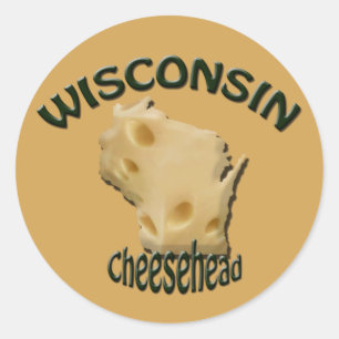 Wisconsin Cheesehead Cheese Sticker Runt Klistermärke