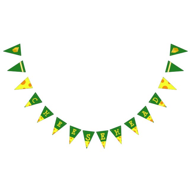 Wisconsin Cheesehead Greenbay partybaner Vimplar (Alla)