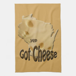 Wisconsin Cheesehead Har Cheese Kitchen Towel Kökshandduk