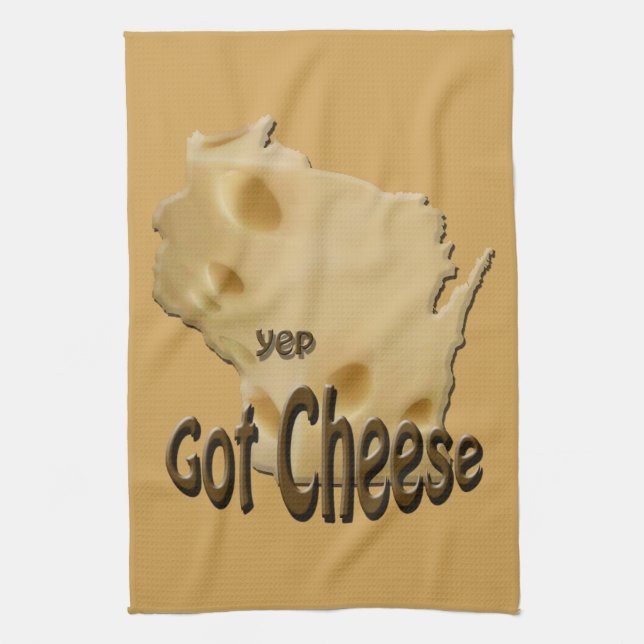 Wisconsin Cheesehead Har Cheese Kitchen Towel Kökshandduk (Vertikal)