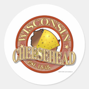Wisconsin Cheesehead Seal Runt Klistermärke