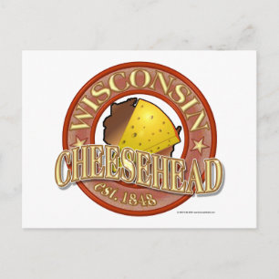 Wisconsin Cheesehead Seal Vykort