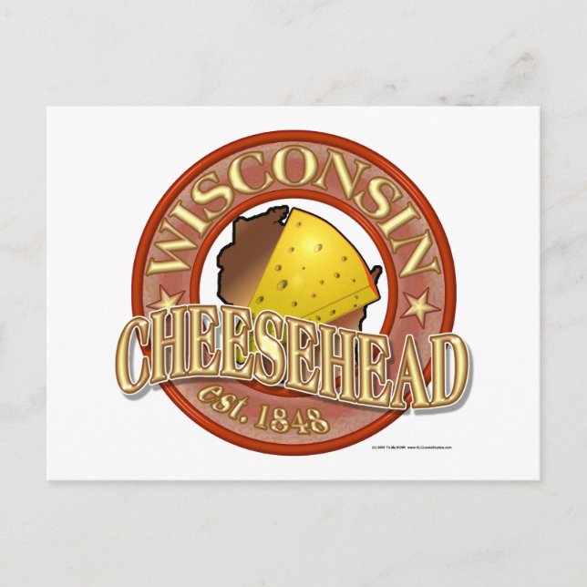 Wisconsin Cheesehead Seal Vykort (Framsida)