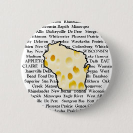 Wisconsin Cities Cheese Head Button Knapp