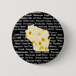 Wisconsin Cities Cheese Head Button Knapp