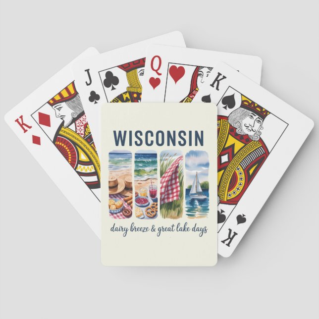 Wisconsin - Dairy Breeze & Underbar Sjöar Days Casinokort (Baksidan)