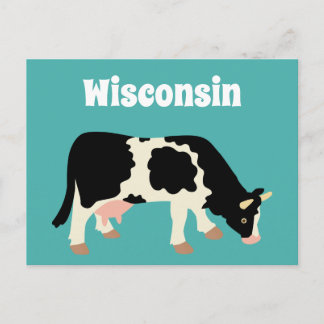 Wisconsin Dairy Cow Vykort