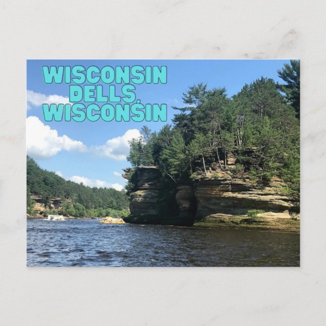 Wisconsin Dell, Wisconsin vycard Souvenir Vykort (Framsida)