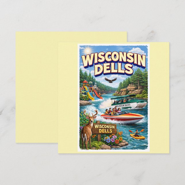 Wisconsin Dells Äventyr – Vattenparker och Ankor (Fram/baksida)