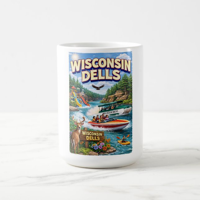 Wisconsin Dells Äventyr – Vattenparker och Ankor Kaffemugg (Center)
