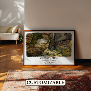 Wisconsin Dells Wisconsin Affisch, Akvarell Poster