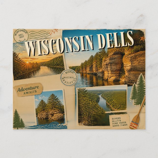 Wisconsin Dells Wisconsin vykort (Framsida)