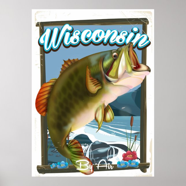 Wisconsin delstatens fiskeposter poster (Framsidan)