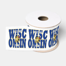 Wisconsin delstatsflagga typografisk design