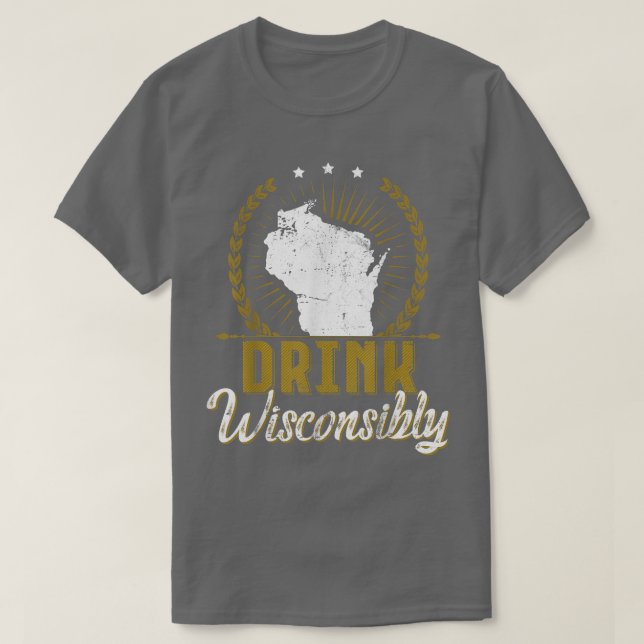 Wisconsin Drinking Alcohol Wisconsinites Beer Lo T Shirt (Design framsida)