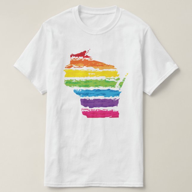 wisconsin färg slår tee (Design framsida)