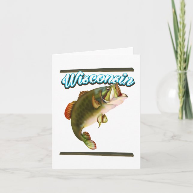 Wisconsin fiskeposter helgkort (Framsida)