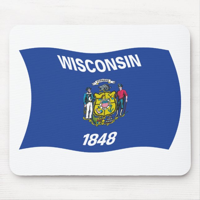 Wisconsin Flag Musskydd Musmatta (Framsidan)