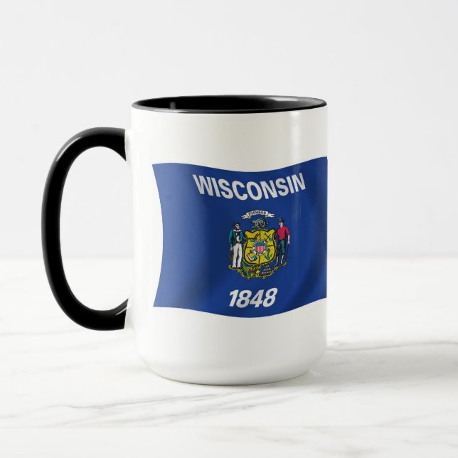 Wisconsin Flagg Mugg (Vänster)