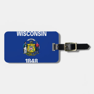 Wisconsin flagga bagagebricka