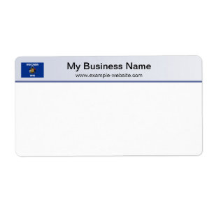 Wisconsin Flagga Header Shipping Label Fraktsedel