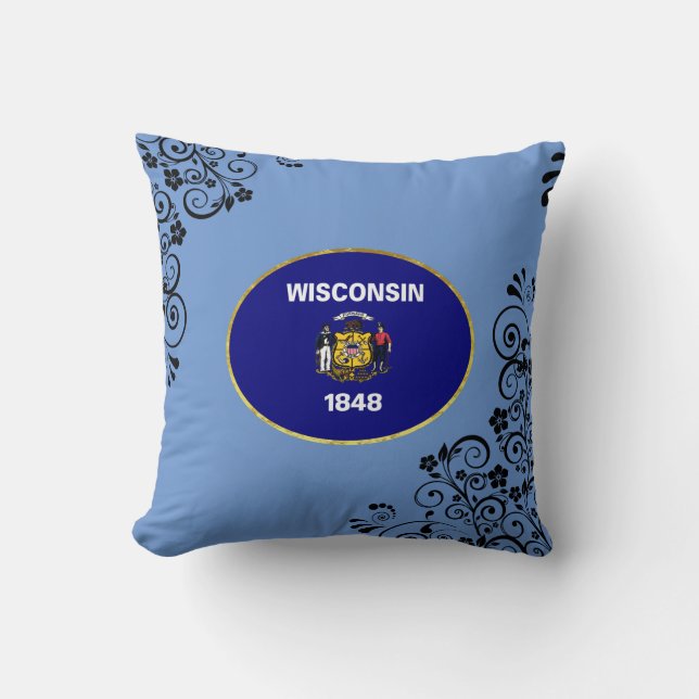 Wisconsin flagga kudde (Framsida)