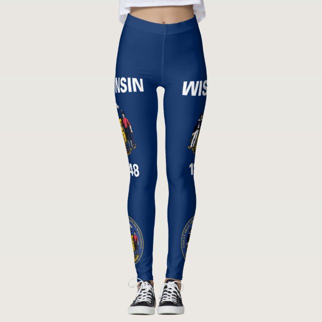 Wisconsin flagga leggings (Framsida)