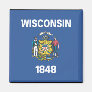 WISCONSIN FLAGGA MAGNET