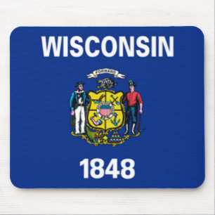 Wisconsin flagga Mousepad Musmatta
