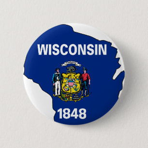 Wisconsin flaggakarta knapp