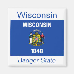 Wisconsin flaggamagnet magnet