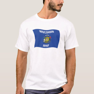 Wisconsin Flaggtröja Tee Shirt