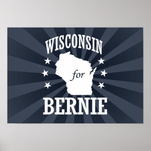 WISCONSIN FÖR BERNIE SLIPMASKINER POSTER
