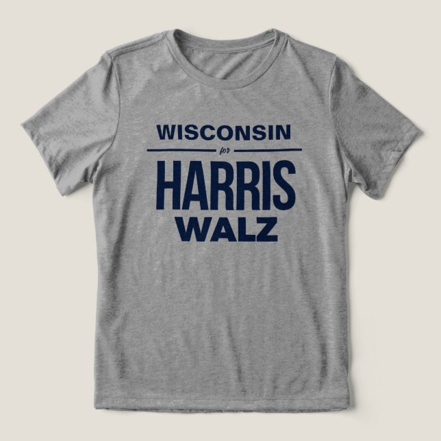 Wisconsin for Harris Walz T Shirt (Design Framsida)