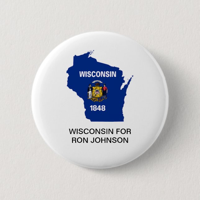 WISCONSIN för RON JOHNSON SENATE Button Knapp (Framsida)