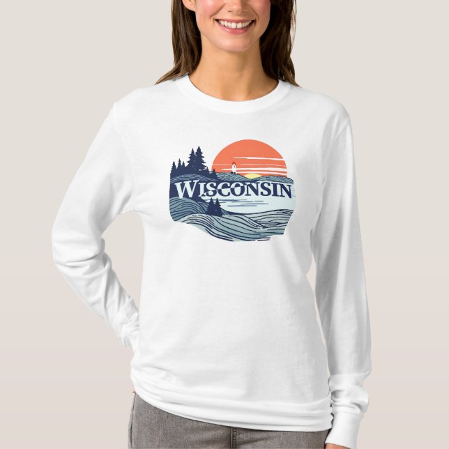 Wisconsin Förenta staterna T Shirt (Framsida)