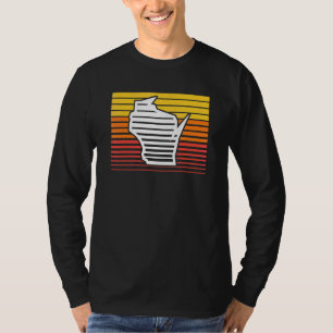 Wisconsin Form Retrovåg Tillbakablick Gradient T Shirt