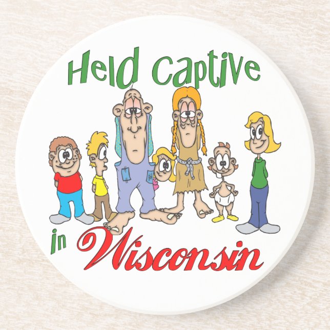 Wisconsin Funny Trailer Park Sandstone Underlägg (Framsidan)