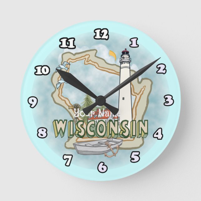 Wisconsin fyr  rund klocka (Framsida)