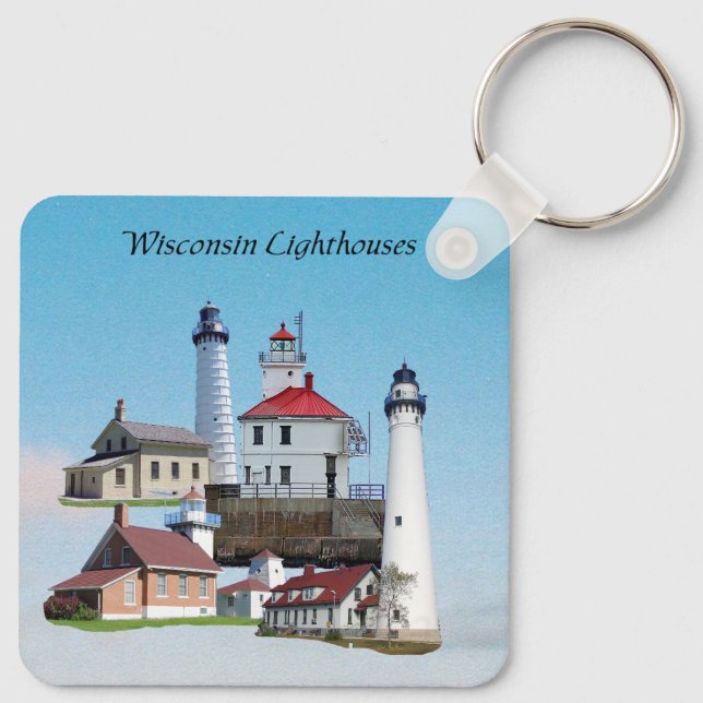 Wisconsin fyrar metallnyckelring nyckelring (Baksida)
