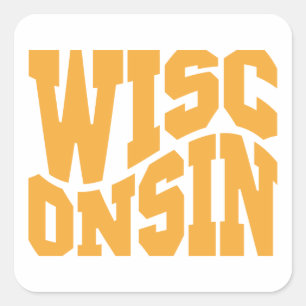 Wisconsin Fyrkantigt Klistermärke