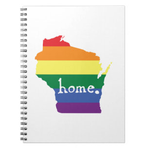 Wisconsin Gay pride Karta i hemmet Anteckningsbok
