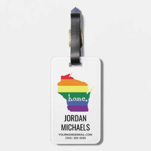 Wisconsin Gay pride Karta i hemmet Bagagebricka