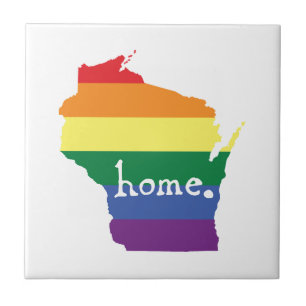 Wisconsin Gay pride Karta i hemmet Kakelplatta